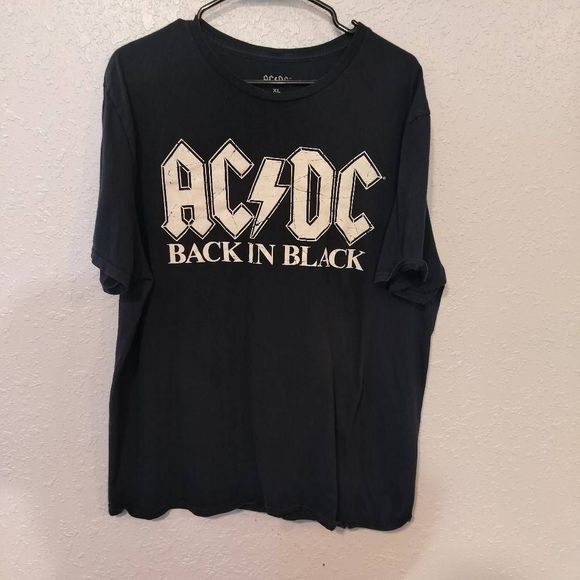 AC/DC | Shirts | Acdc Mens Black And White Tshirt Size Xl | Poshmark
